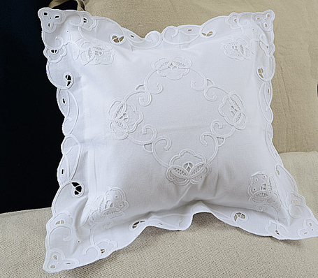 Square Imperial Embroidered Pillow 12"x12".